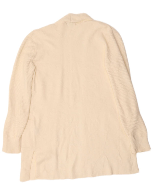 Marks & Spencer Womens Longline Cardigan Sweater UK 12 Medium Off White