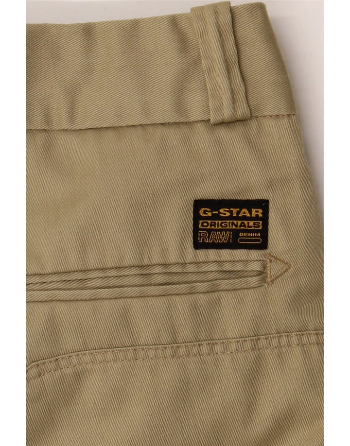G-STAR Mens Straight Chino Trousers W33 L36 Beige Polyester Vintage G-Star and Second-Hand G-Star from Messina Hembry 