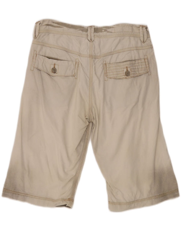 Marlboro Classics Mens Bermuda Shorts W31 Medium Beige Cotton