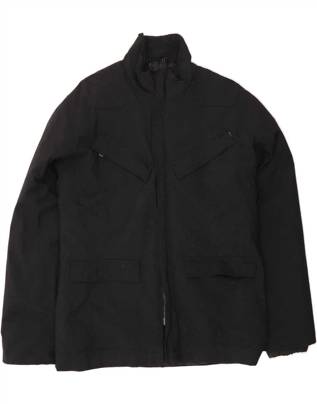 MASSIMO REBECCHI Mens Padded Jacket IT 54 2XL Black Nylon Vintage Massimo Rebecchi and Second-Hand Massimo Rebecchi from Messina Hembry 