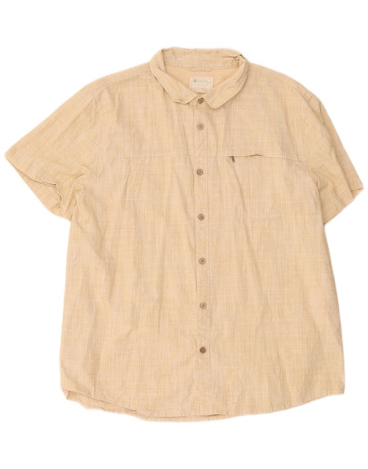 Mountain Warehouse Mens Short Sleeve Shirt 2XL Beige Polyester