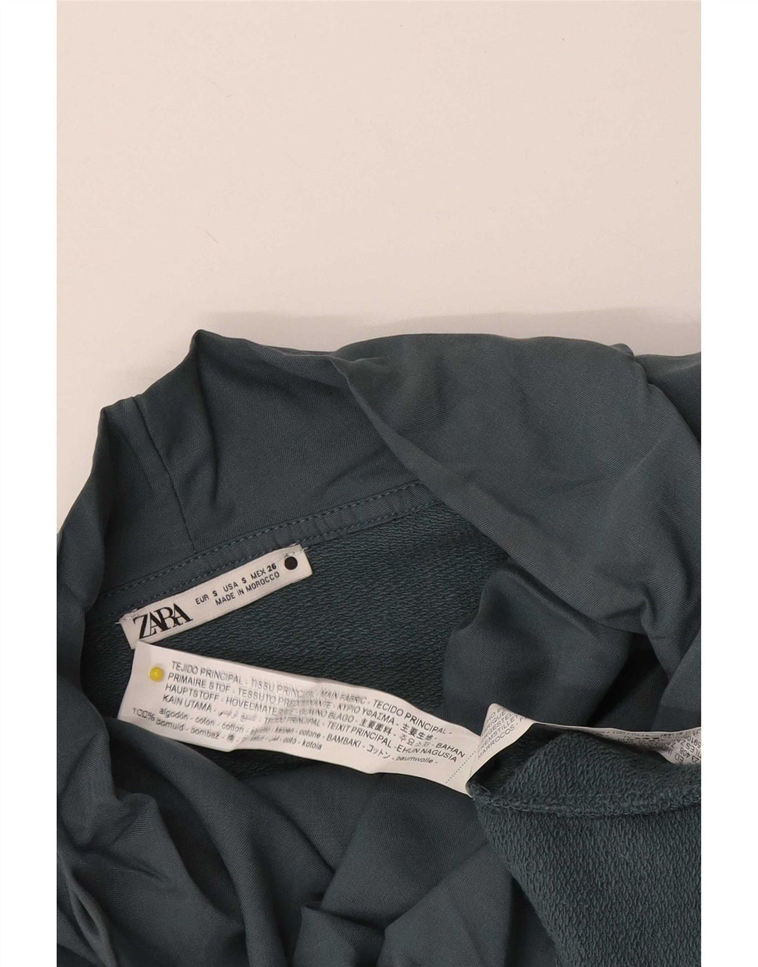 Zara Womens Oversized Sweatshirt Jumper UK 10 Small Grey Cotton