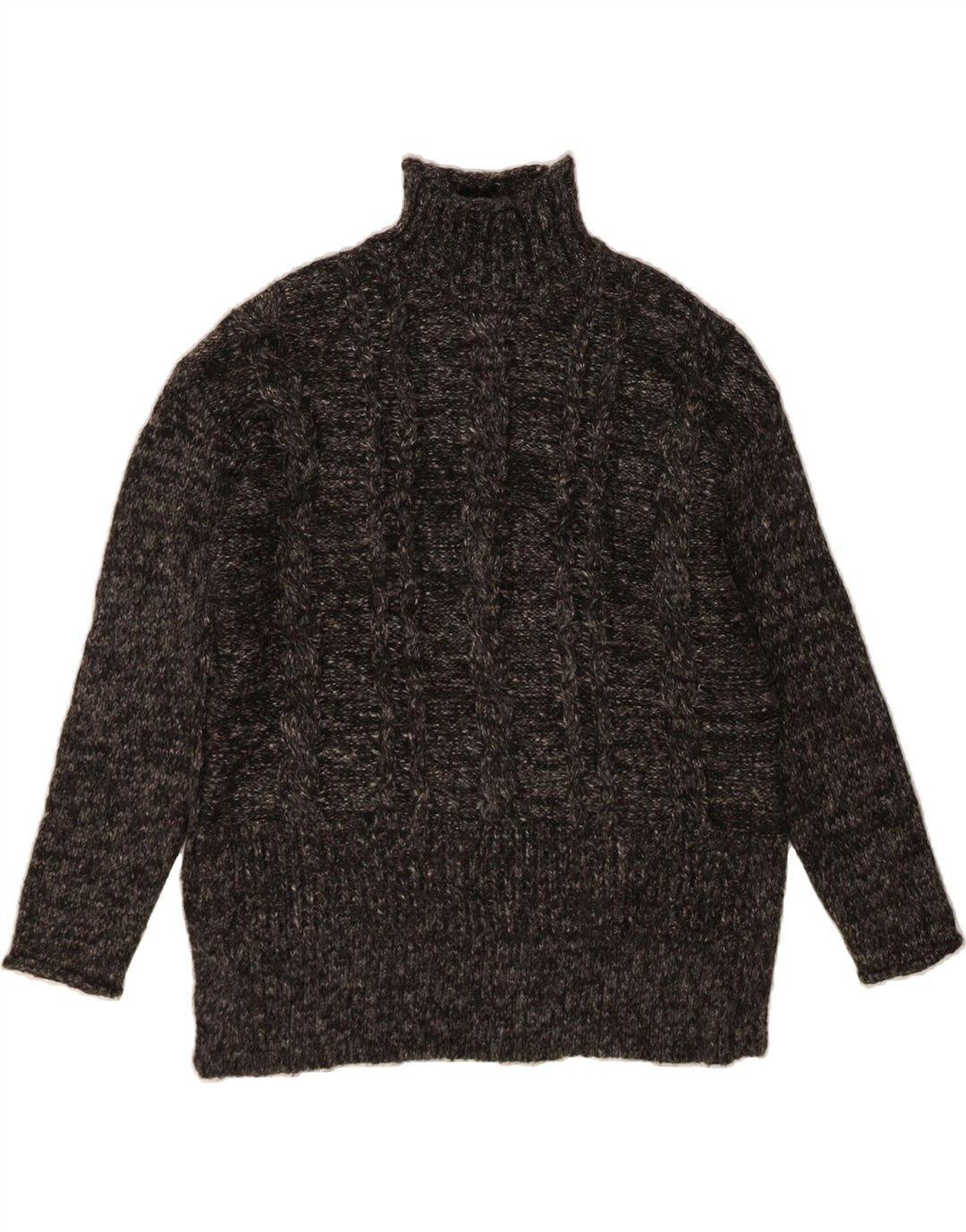 FOREVER 21 Womens Turtle Neck Jumper Sweater UK 14 Medium Grey Flecked Vintage Forever 21 and Second-Hand Forever 21 from Messina Hembry 