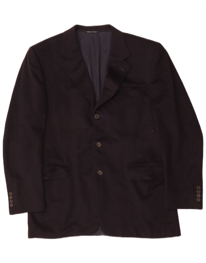 Giacca Blazer 3 Bottoni Uomo Canali IT 52 XL Blu Navy Lana