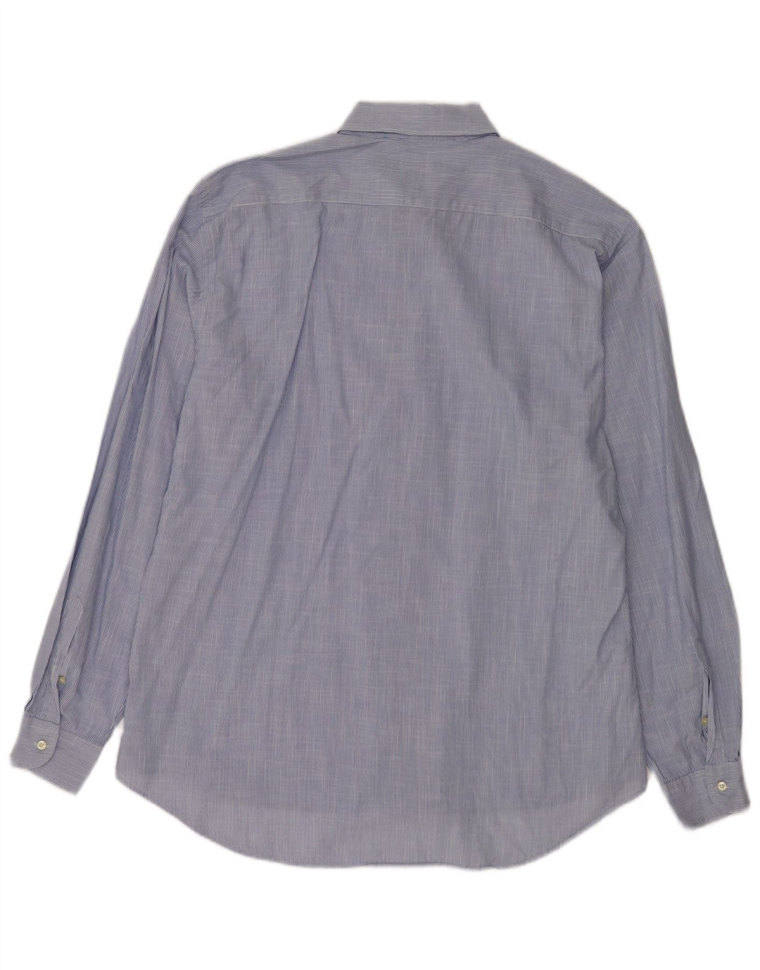 Etro Mens Shirt Size 43 Large Blue Pinstripe Cotton