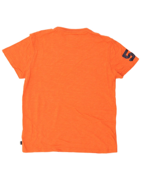 Superdry Herren Grafik T-Shirt Top 2XL Orange Baumwolle