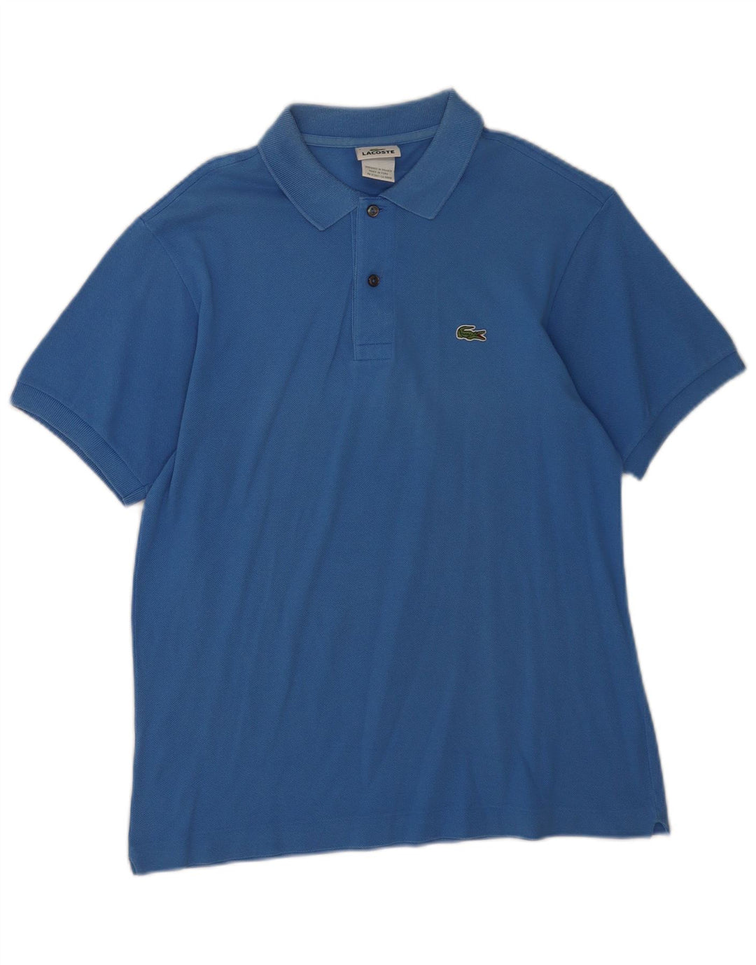 Lacoste Mens Polo Shirt Size 4 Medium Blue Cotton