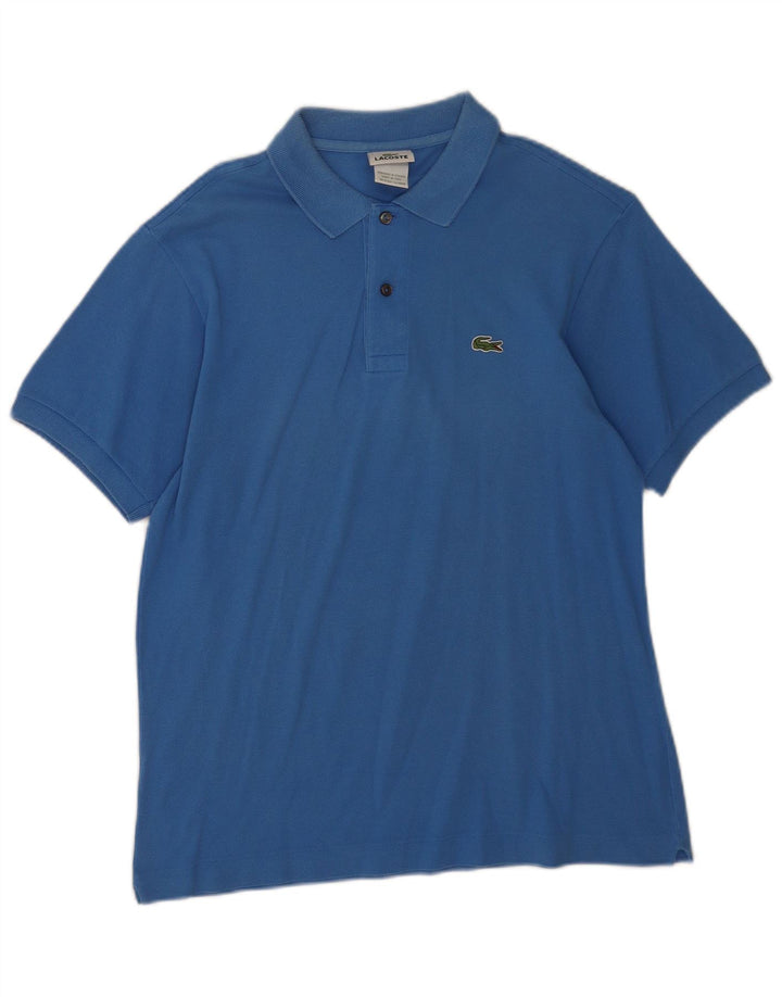 Lacoste Mens Polo Shirt Size 4 Medium Blue Cotton