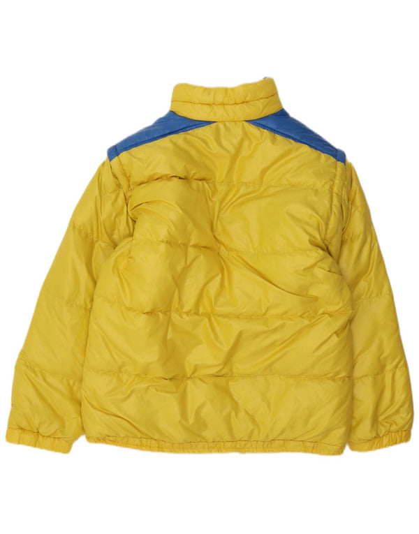 Trissi Mens Padded Jacket IT 50 Large Yellow Colourblock Nylon