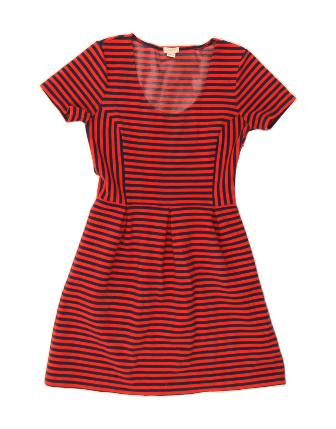 J. CREW Womens A-Line Dress US 2 XS Red Striped Polyester Vintage J. Crew and Second-Hand J. Crew from Messina Hembry 