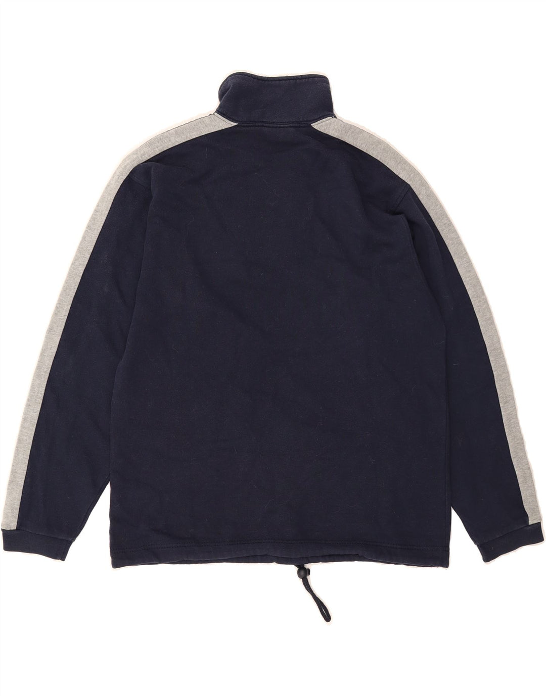 CHAMPION Mens Graphic Sweatshirt Jumper Small Navy Blue Colourblock Vintage Champion and Second-Hand Champion from Messina Hembry 