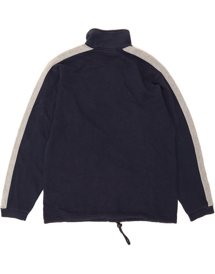 CHAMPION Mens Graphic Sweatshirt Jumper Small Navy Blue Colourblock Vintage Champion and Second-Hand Champion from Messina Hembry 