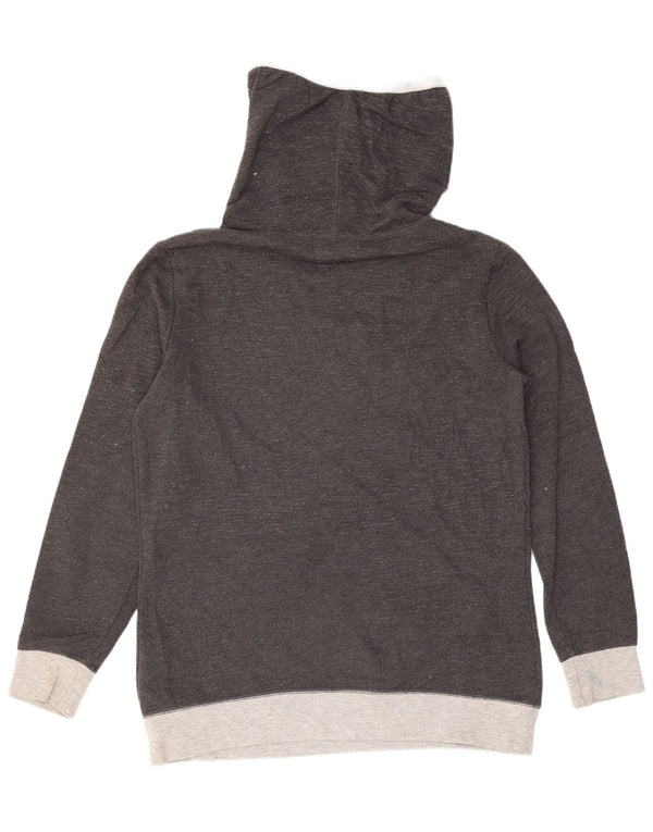 Converse Graphic Sweatshirt Jumper UK 10 Small Grey Colourblock