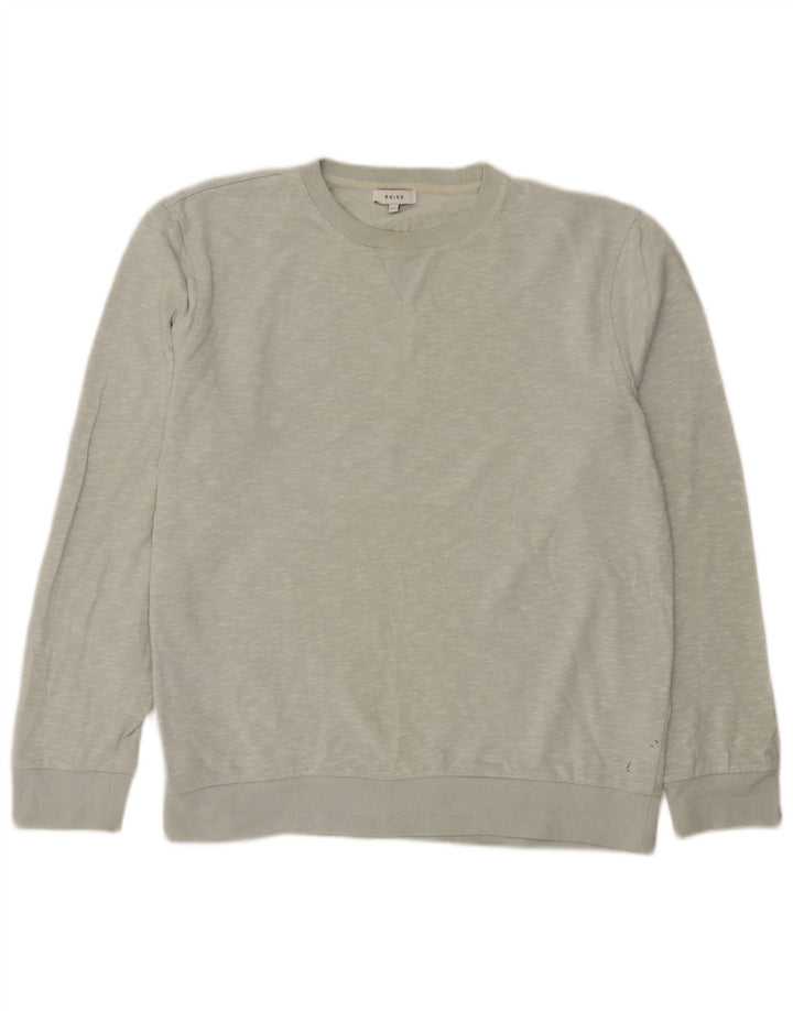 Reiss Mens Sweatshirt Jumper XL Grey Flecked Cotton