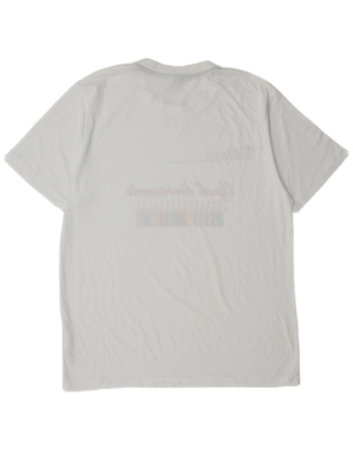 T-shirt grafica da uomo Wilson Top grande in poliestere bianco