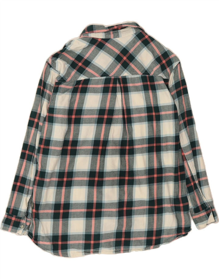 EDDIE BAUER Womens Flannel Shirt UK 14 Medium Black Check Cotton Vintage Eddie Bauer and Second-Hand Eddie Bauer from Messina Hembry 