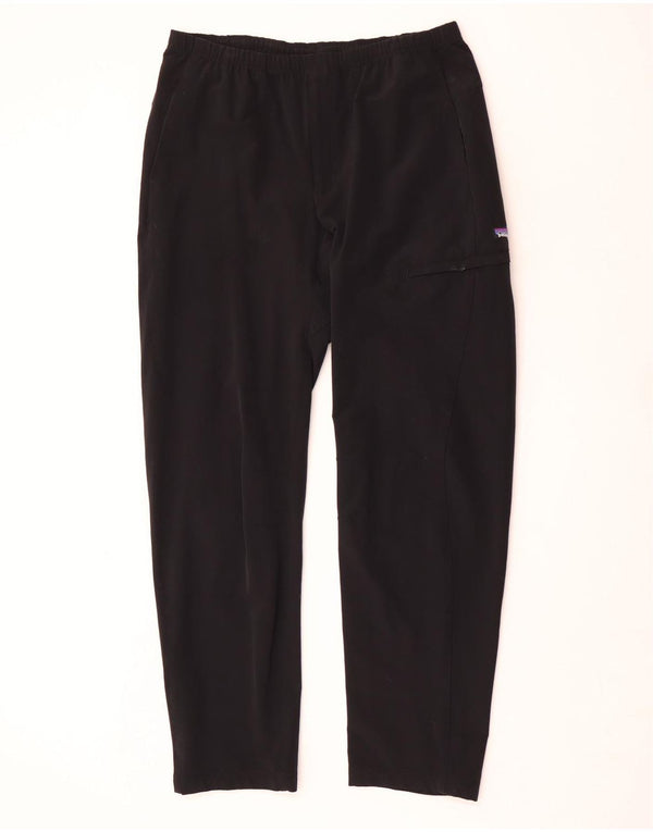 Calça cargo reta masculina Patagonia médio W32 L32 nylon preto