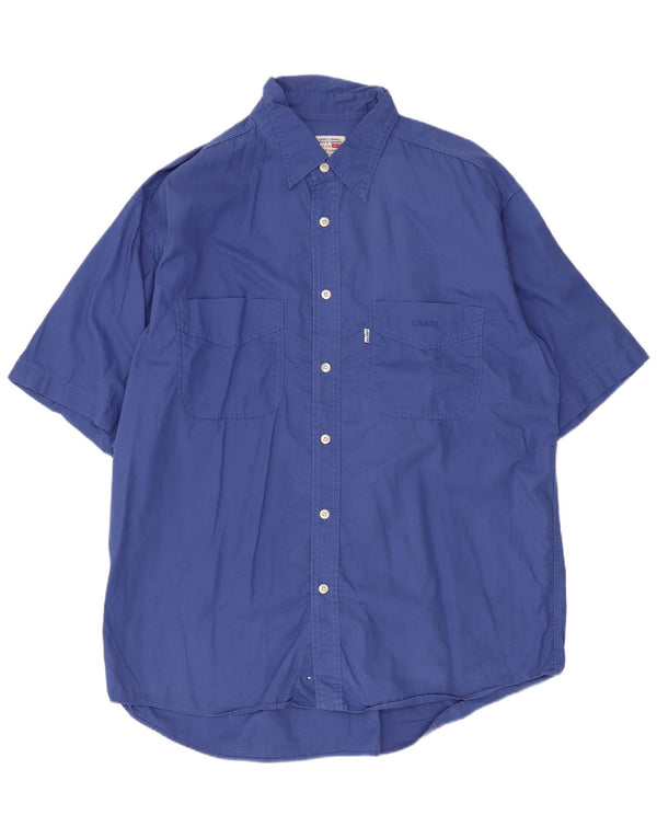 Levi's Mens Short Sleeve Shirt Large Blue