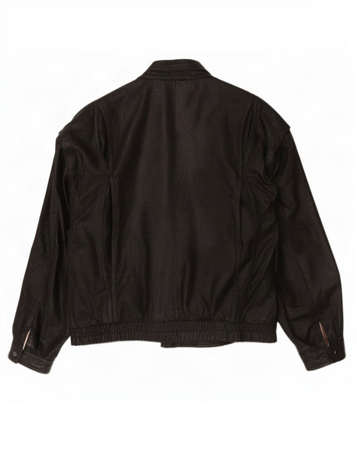 veste en cuir homme vintage IT 52 XL Noir