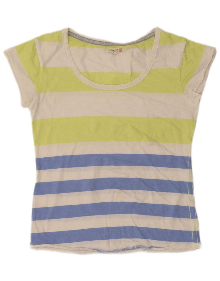 White Stuff Womens T-Shirt Top UK 10 Small Multicoloured Striped