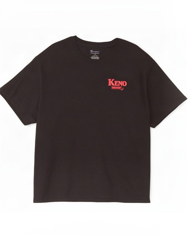 Champion Herre Grafisk T-Shirt Top XL Sort Bomuld