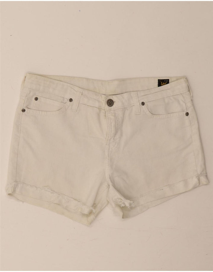 LEE Womens Scarlett Denim Shorts W31 Medium White Cotton Vintage Lee and Second-Hand Lee from Messina Hembry 