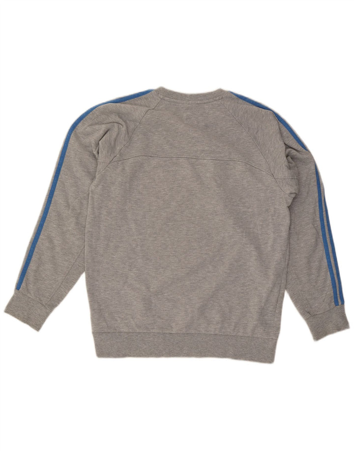 Adidas Mens Sweatshirt Jumper Medium Grey Cotton