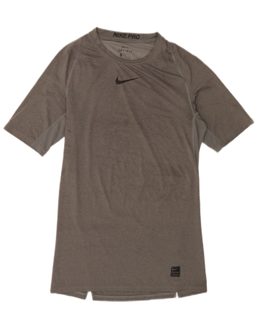 NIKE Mens Dri Fit T-Shirt Top Large Grey Polyester