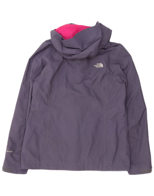 The North Face Regnjakke med hætte til kvinder UK 12 Medium Lilla Nylon