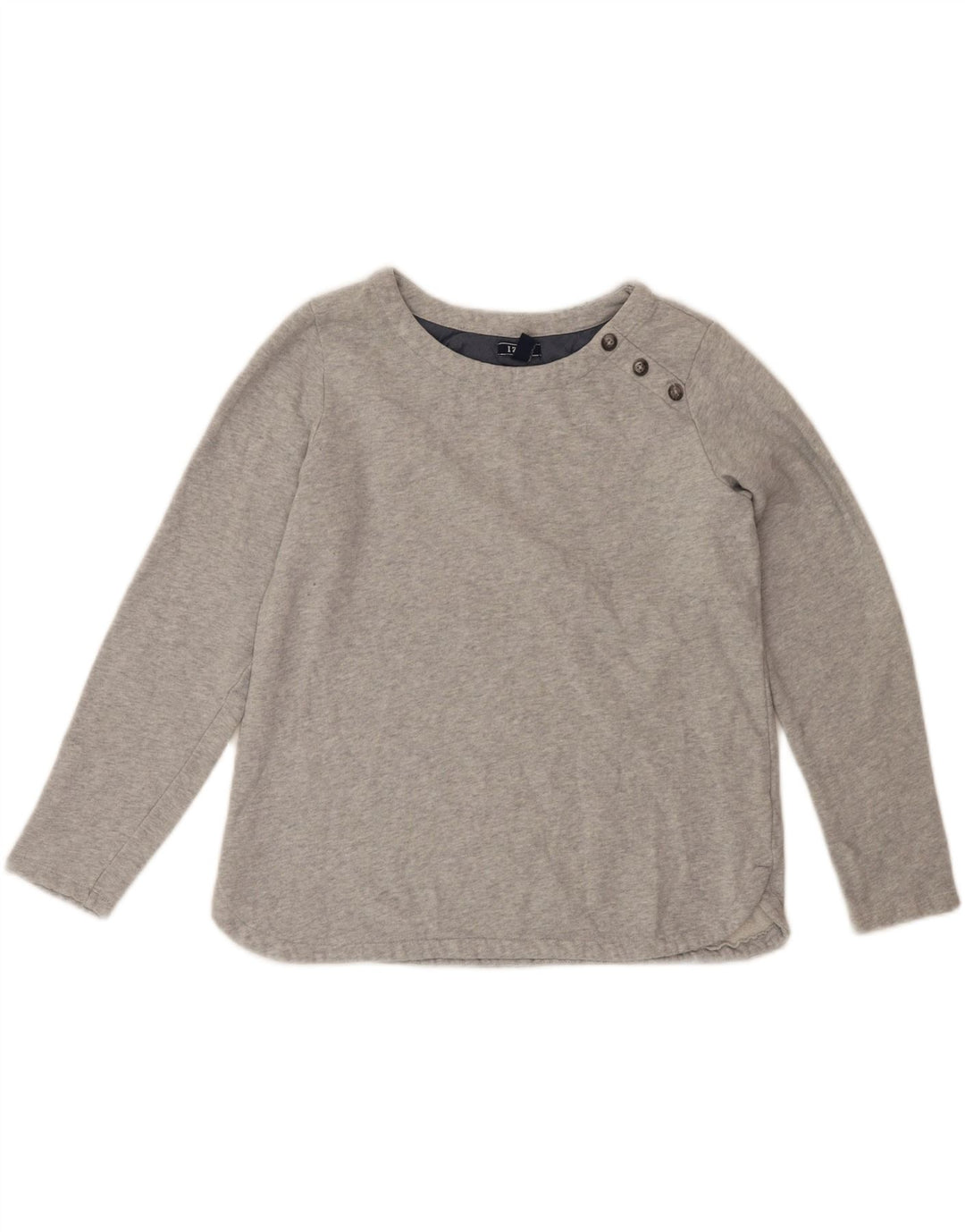 IZOD Womens Sweatshirt Jumper UK 16 Large Grey Cotton Vintage Izod and Second-Hand Izod from Messina Hembry 