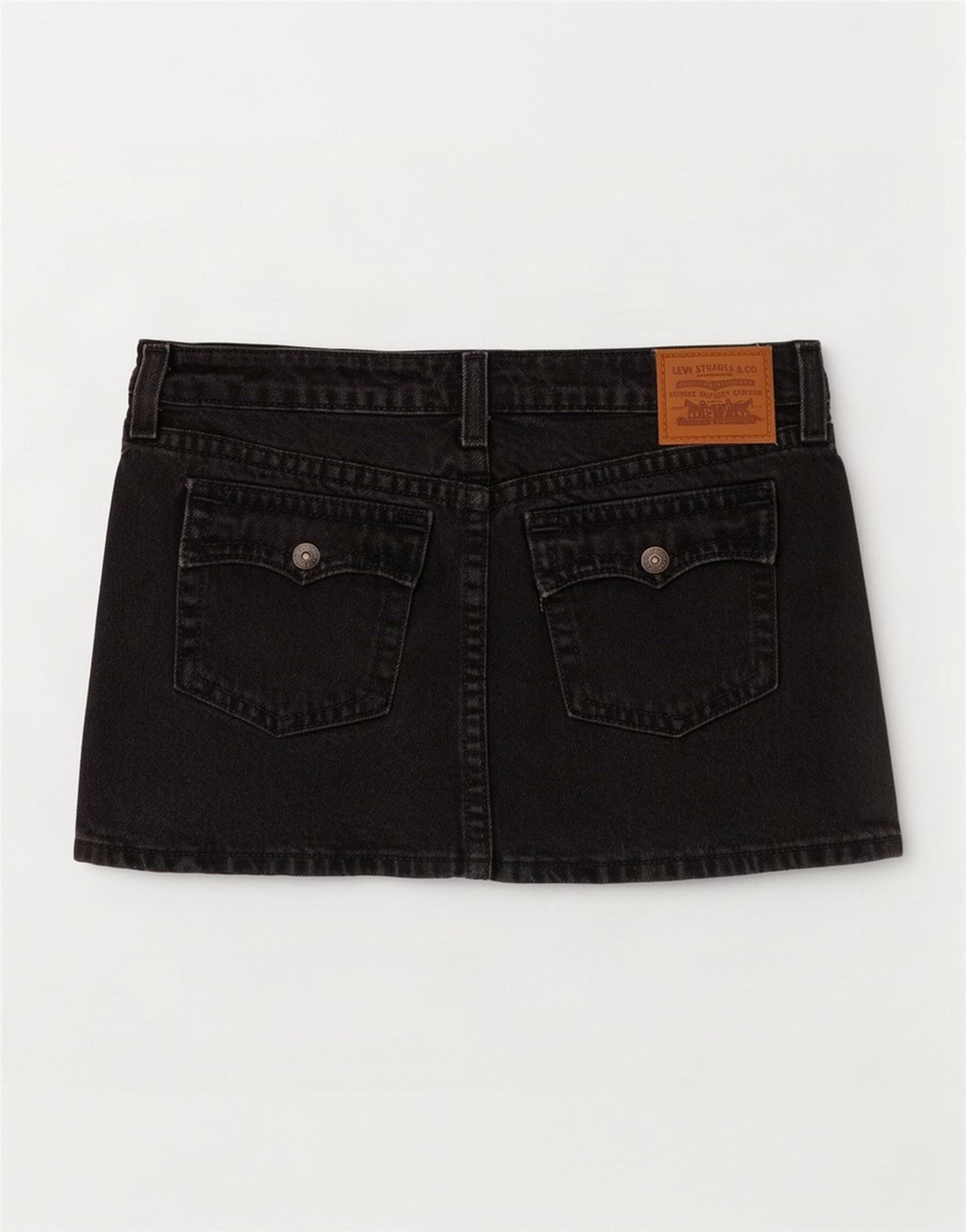 Женская джинсовая мини-юбка Levi's W28, хлопок среднего серого цвета