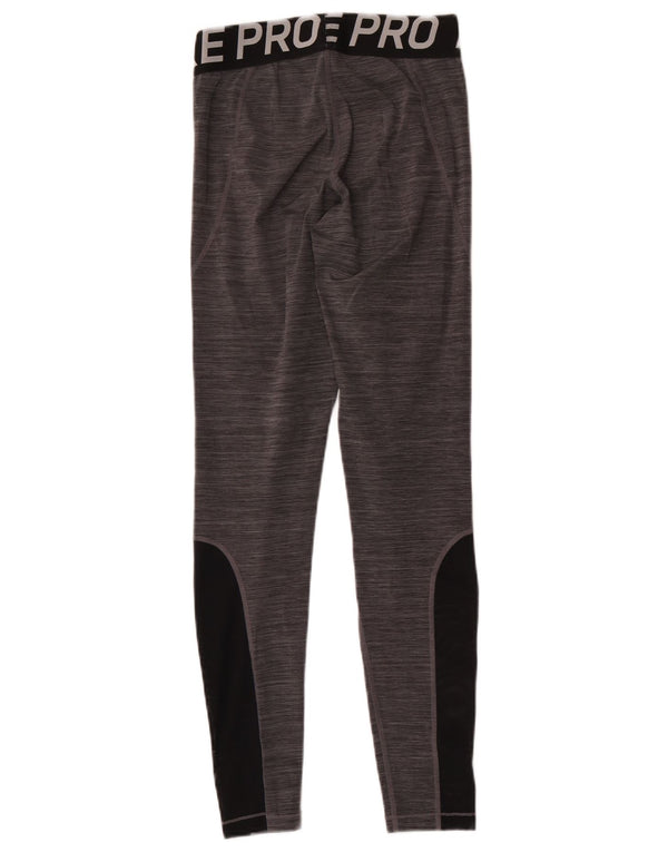 Leggings grafici Nike Dri Fit da donna UK 12 Colorblock grigio medio