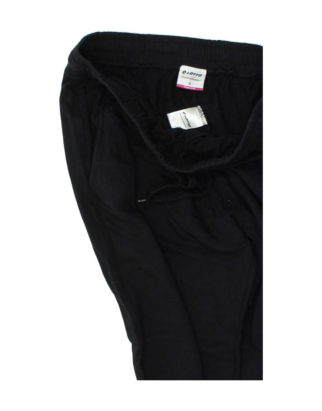LOTTO Womens Tracksuit Trousers Joggers XL Black Cotton | Vintage Lotto | Thrift | Second-Hand Lotto | Used Clothing | Messina Hembry 
