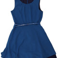 Abito a trapezio senza maniche da donna Oasis UK 10 piccolo poliestere blu