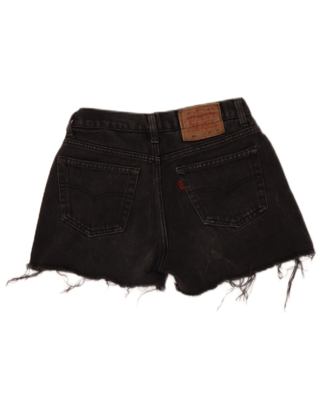 Levi's Womens 501 Denim Hot Pants W29 Medium Black Bomuld
