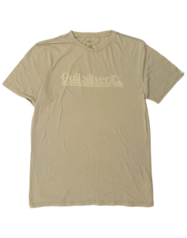 Quiksilver Herre Regular Fit Grafisk T-shirt Top Medium Khaki Bomuld