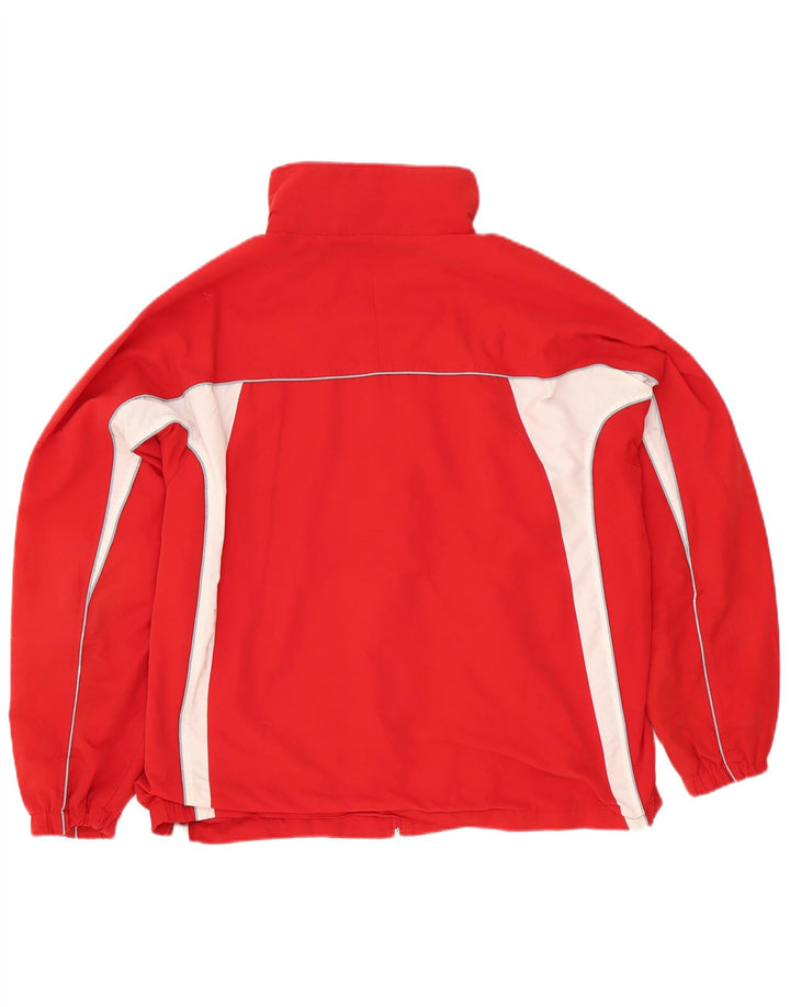 Giacca da ginnastica da uomo Asics, grande, in poliestere color block rosso