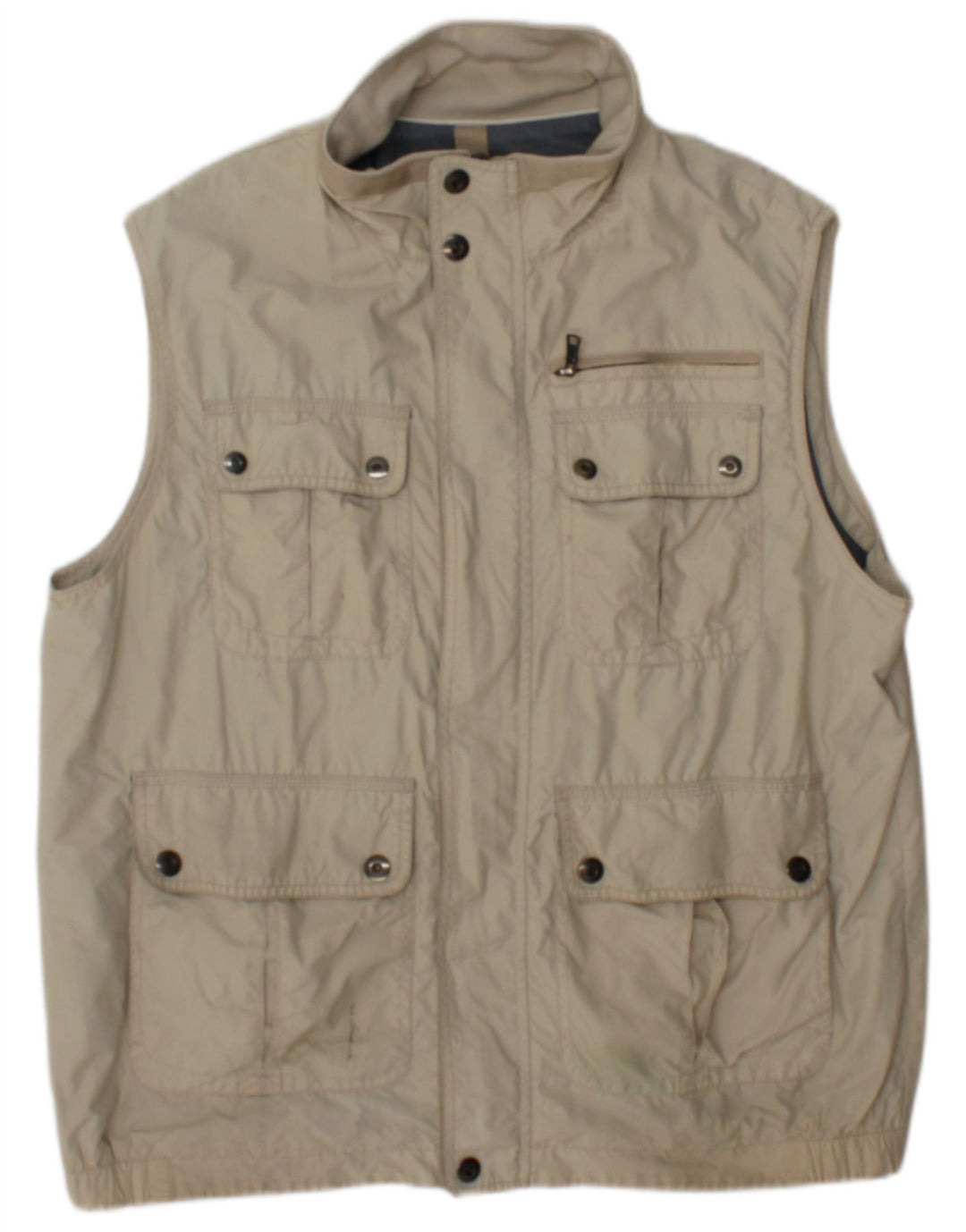 Marks & Spencer Mens Utility Jacket UK 40 Large Beige Cotton