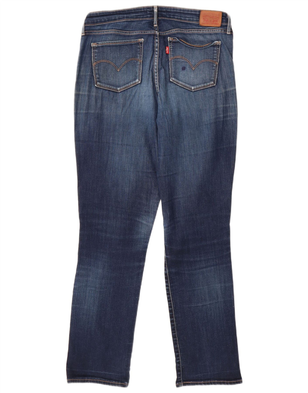 LEVI'S Womens Straight Jeans W31 L31 Blue Cotton