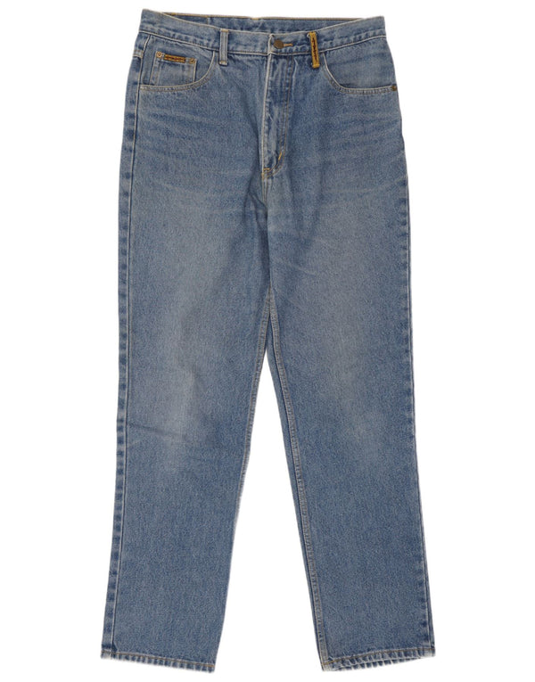 Vintage Womens Tapered Jeans W34 L32 Blue Cotton