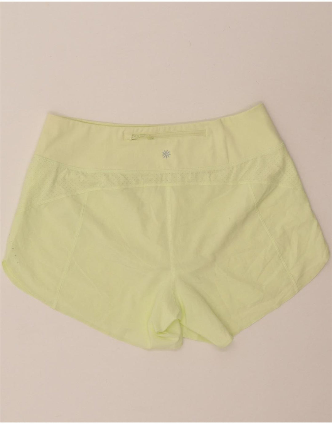 ATHLETA Womens Sport Shorts UK 14 Medium Yellow Polyester Vintage Athleta and Second-Hand Athleta from Messina Hembry 