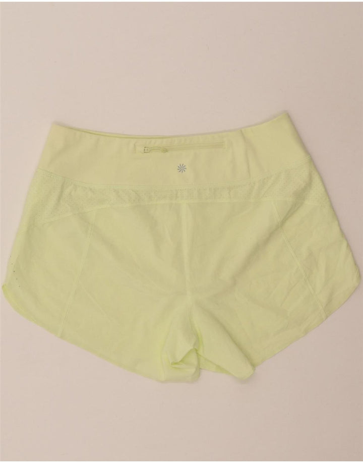 ATHLETA Womens Sport Shorts UK 14 Medium Yellow Polyester Vintage Athleta and Second-Hand Athleta from Messina Hembry 
