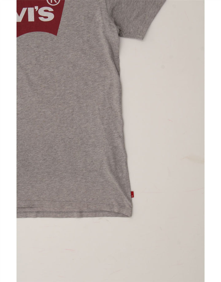 LEVI'S Mens Graphic T-Shirt Top Medium Grey Cotton Vintage Levi's and Second-Hand Levi's from Messina Hembry 