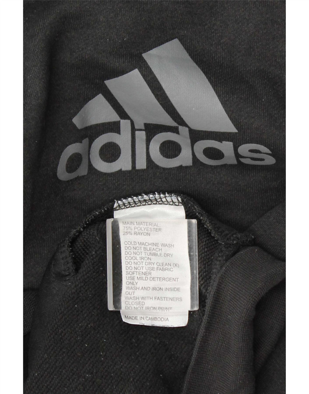 Adidas Mens Graphic Zip Hoodie Sweater XL Grey Polyester