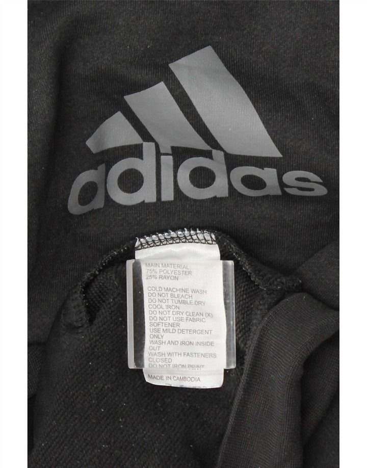 Adidas Mens Graphic Zip Hoodie Sweater XL Grey Polyester