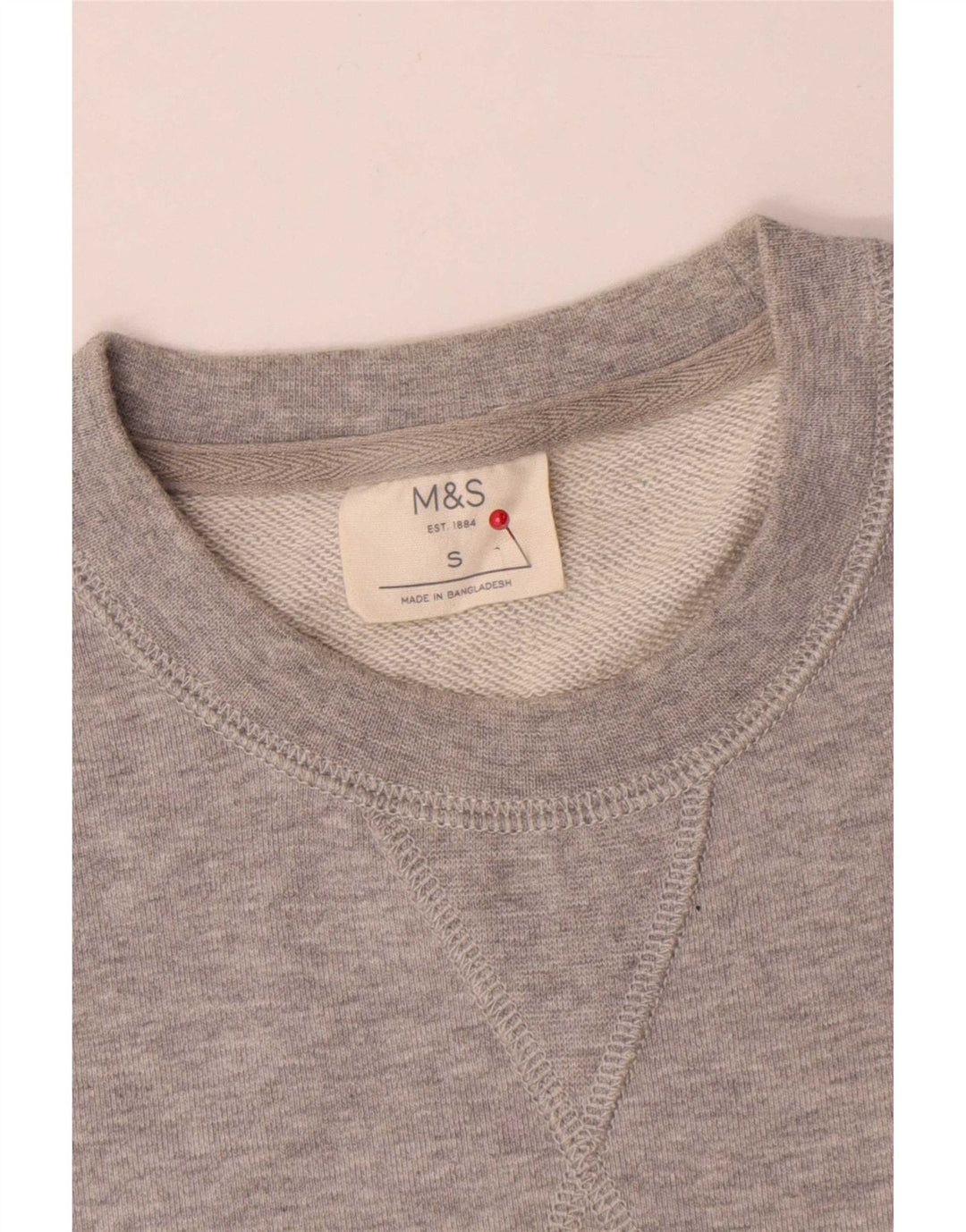 Marks & Spencer Hombre Sudadera Jumper Small Gris Algodón