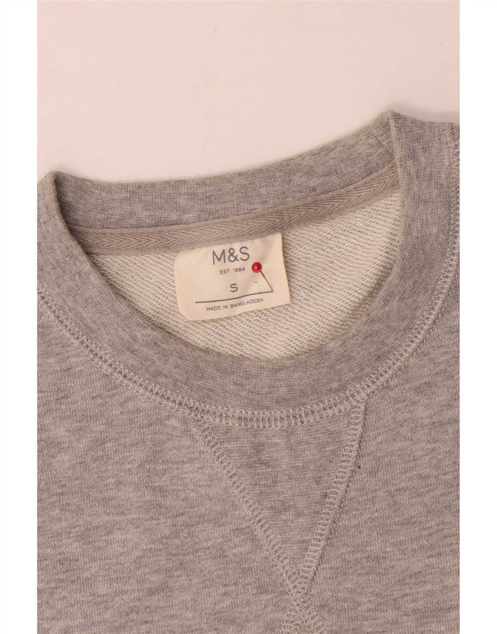 Marks & Spencer Hombre Sudadera Jumper Small Gris Algodón
