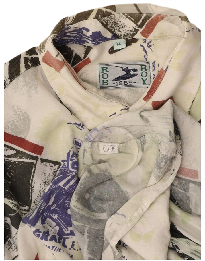 ROB ROY Herren-Kurzarmshirt mit Grafik, XL, mehrfarbig, Patchwork, Viskose