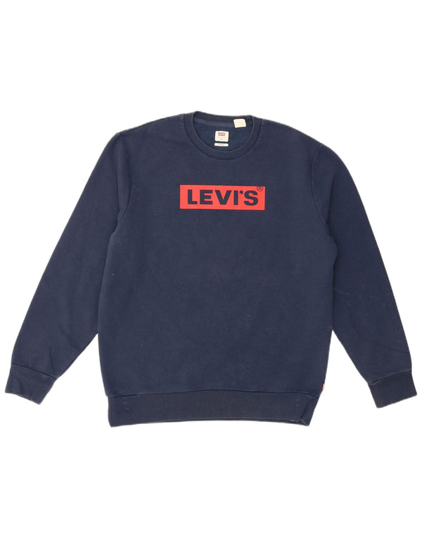 Levi's Herre Standard grafisk sweatshirt Jumper Medium Navyblå Bomuld