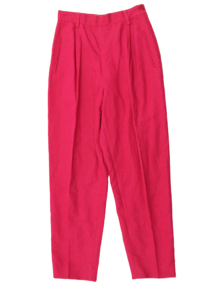 POP 84 Womens 3 Button 2 Piece Suit Small W24 L26 Pink Linen
